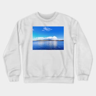 blue sky and fluffy clouds Crewneck Sweatshirt